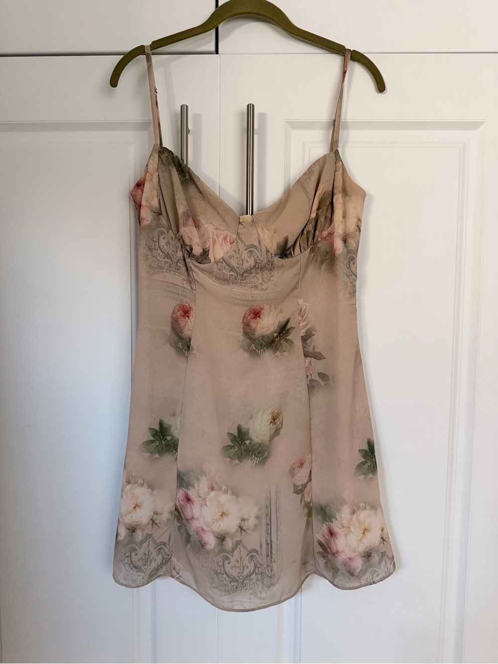 House of CB Cream Christiana Floral Minidress vintage cream flower